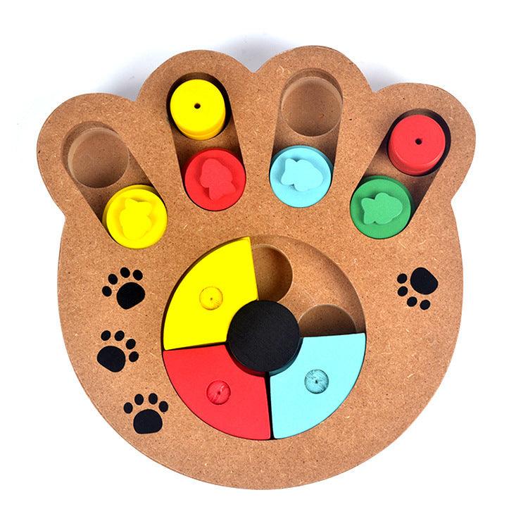 Interaktives Pfotenabdruck- und Knochen-Puzzle-Spielzeug – Beschäftige und unterhalte dein Haustier!