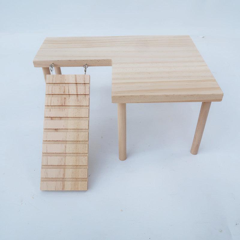 Massivholz Hamstertreppe Spielset mit Goldenen Bären Holzspielzeug