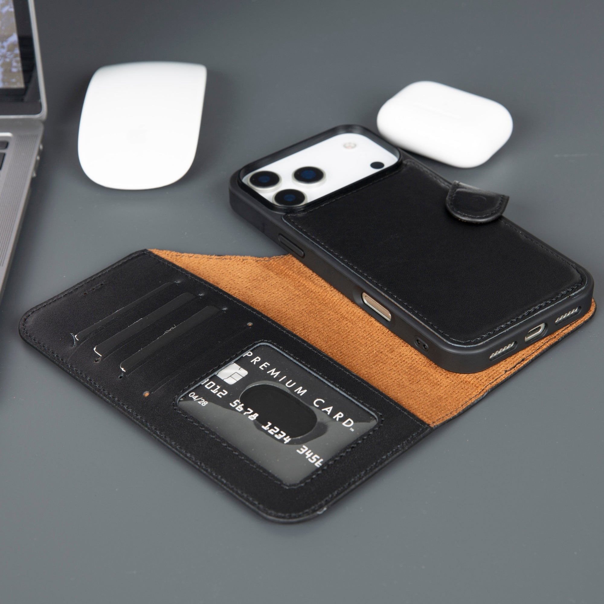 Casper iPhone 17 Pro Max Leder Wallet Case – MagSafe Kompatibel