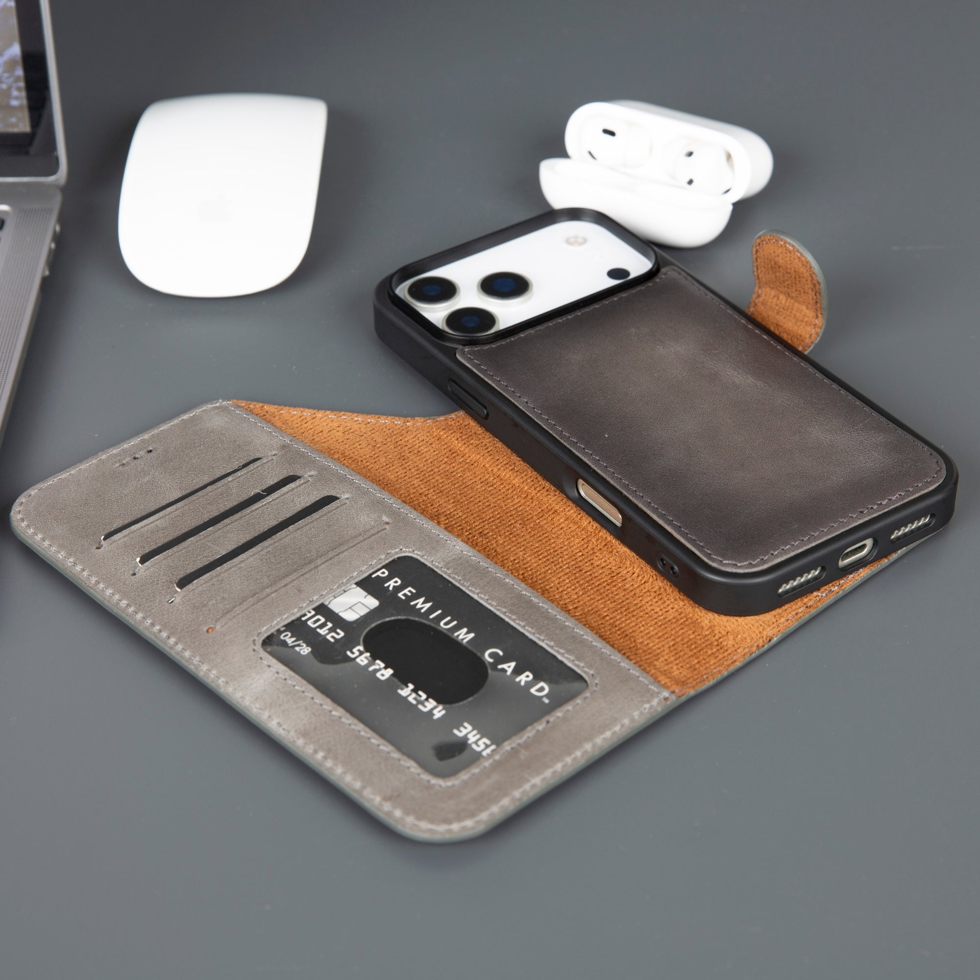 Casper iPhone 17 Pro Max Leder Wallet Case – MagSafe Kompatibel
