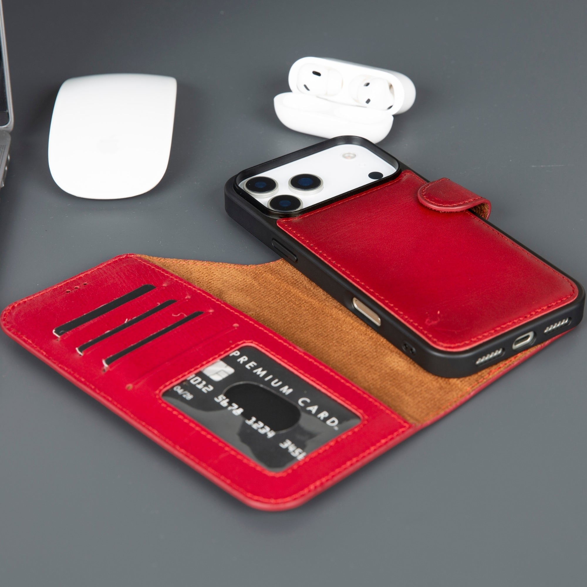 Casper iPhone 17 Pro Max Leder Wallet Case – MagSafe Kompatibel