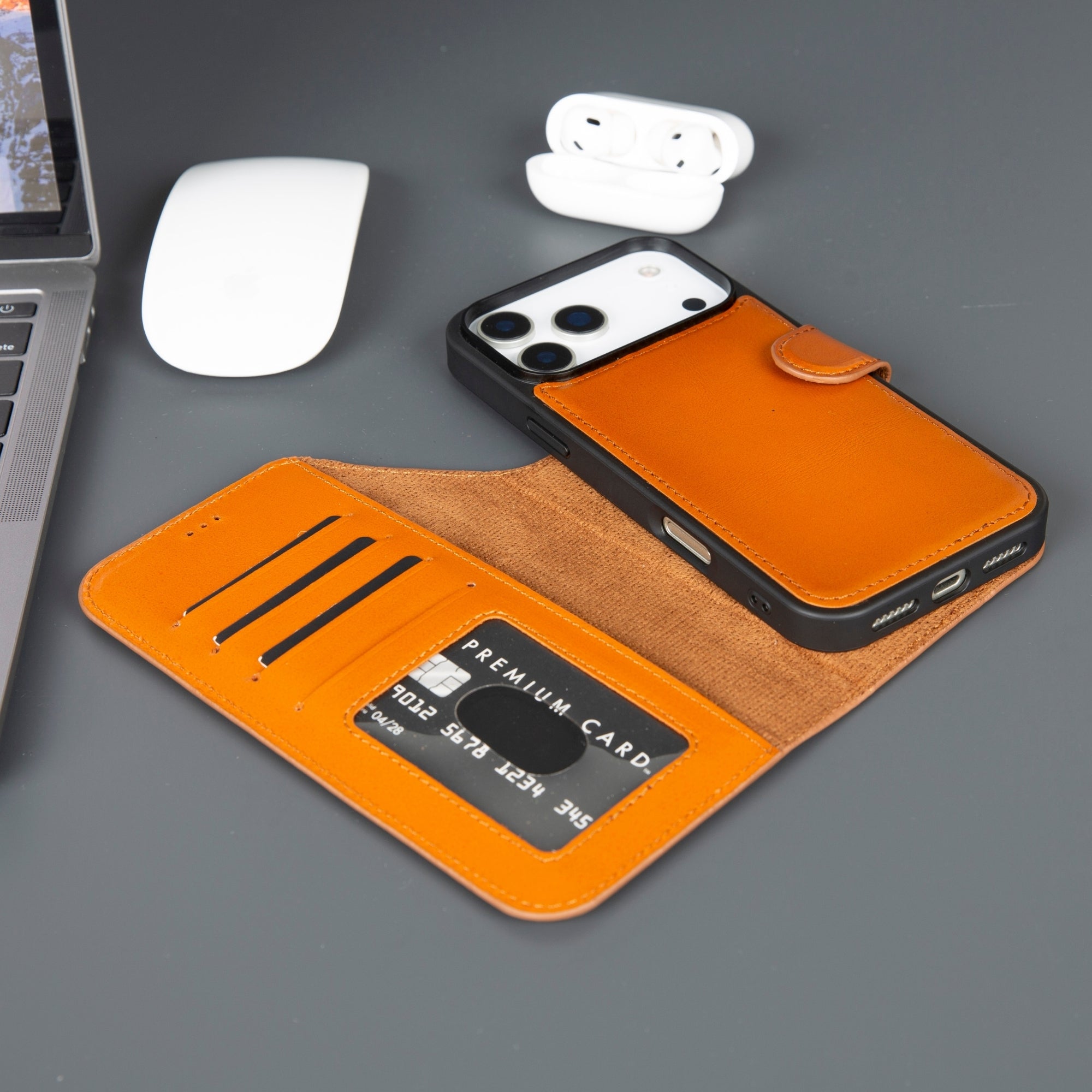 Casper iPhone 17 Pro Max Leder Wallet Case – MagSafe Kompatibel