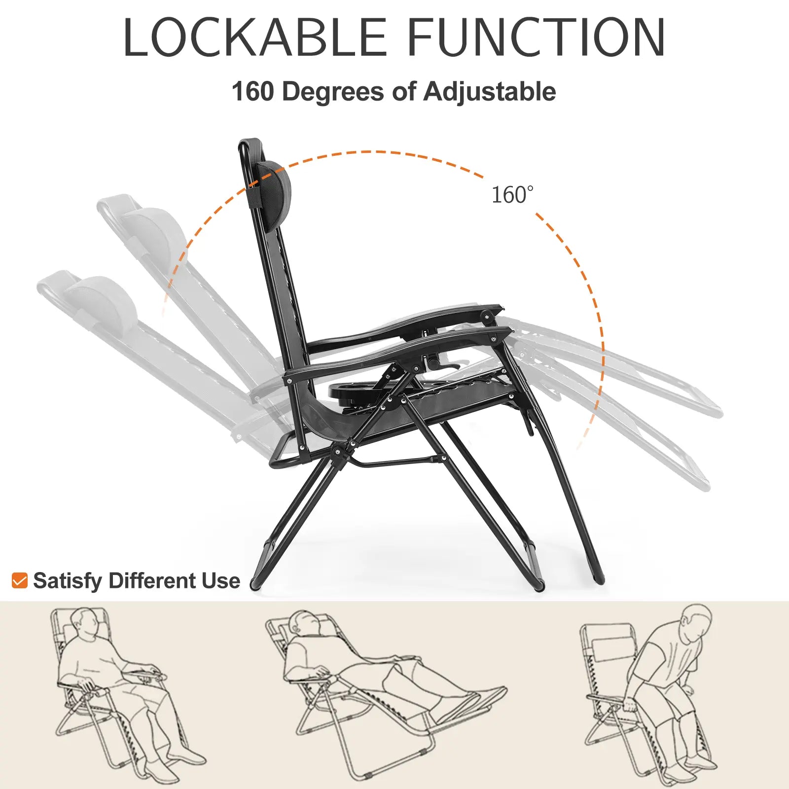 Set of 2 Zero Gravity Chairs