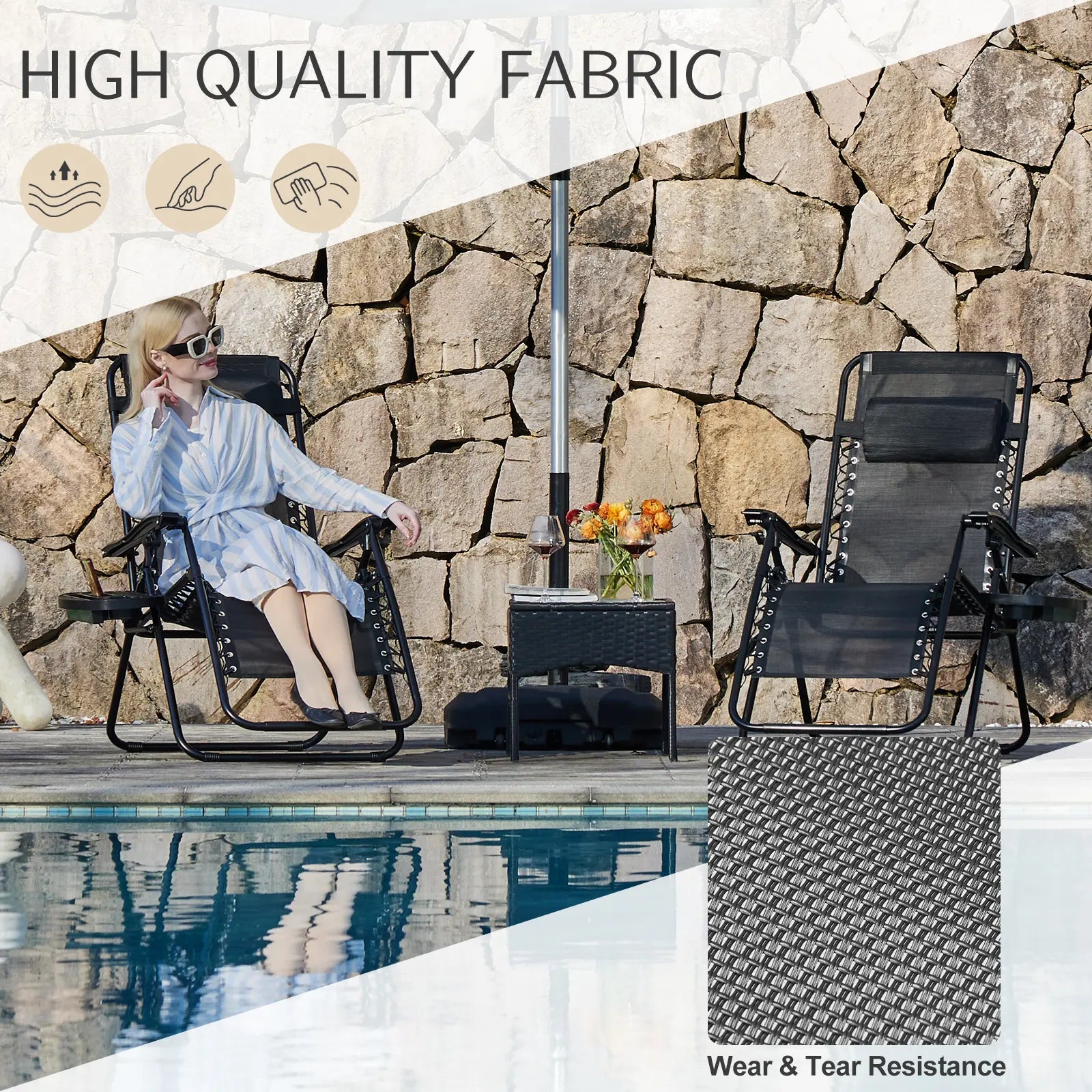Set of 2 Zero Gravity Chairs