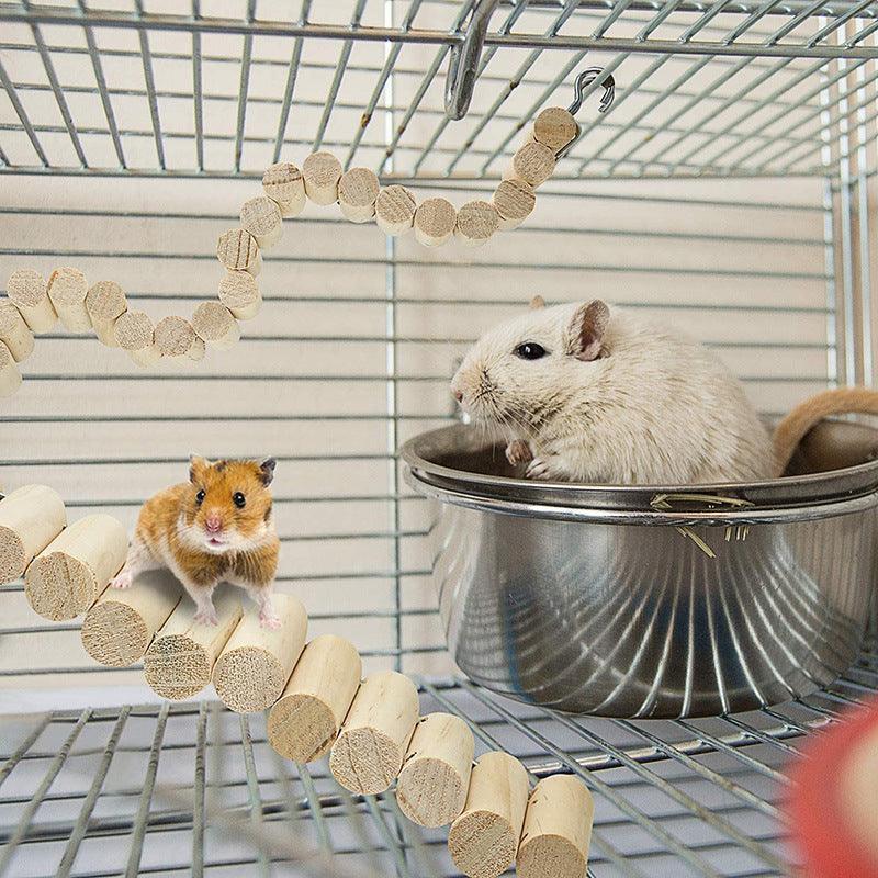Bunte Kletterleiter aus Holz für Hamster