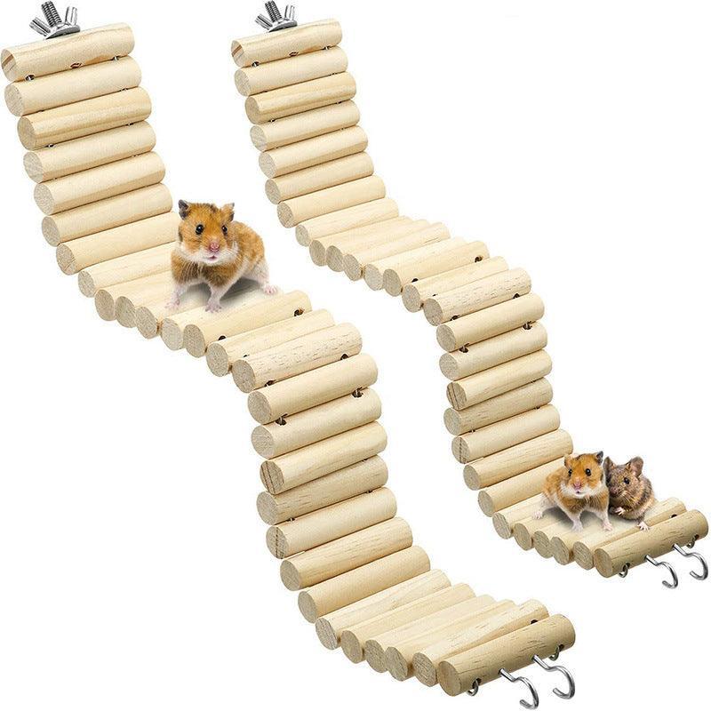 Bunte Kletterleiter aus Holz für Hamster