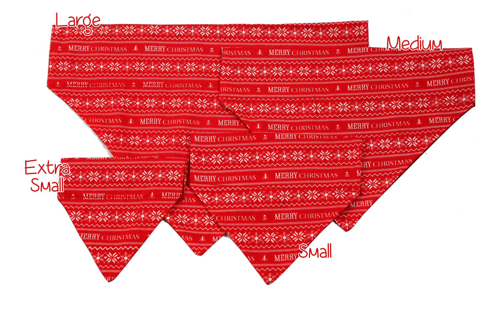 Rot-weißer Frohe Weihnachten Haustierschal